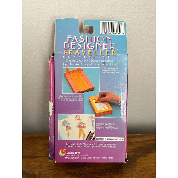 Vtg - Lanard Toys - Fashion Designer Traveler Drawing Set - 1992 - Picture 2 of 7